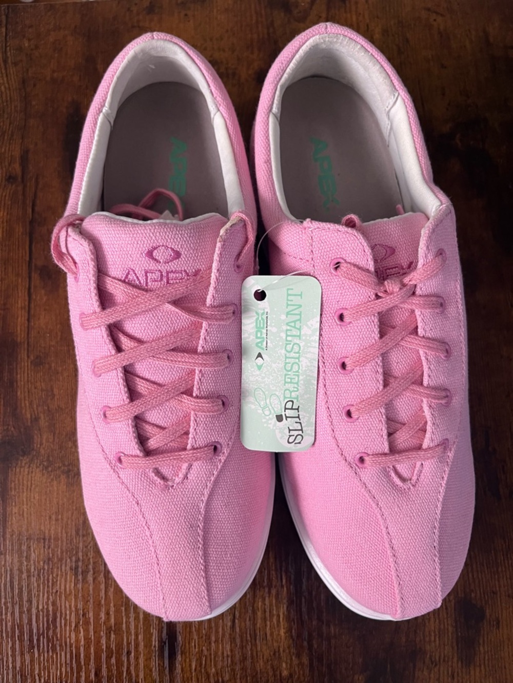 Apex Pink Canvas Women's Slip-Resistant Sneakers